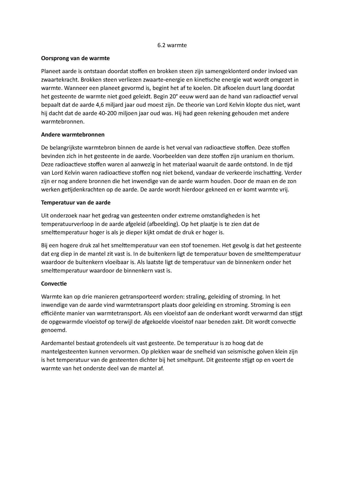 Natuurkunde Geofysica 6 Warmte Oorsprong Van De Warmte Planeet Aarde Is Ontstaan Doordat 9223