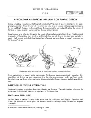 History of Floral Design