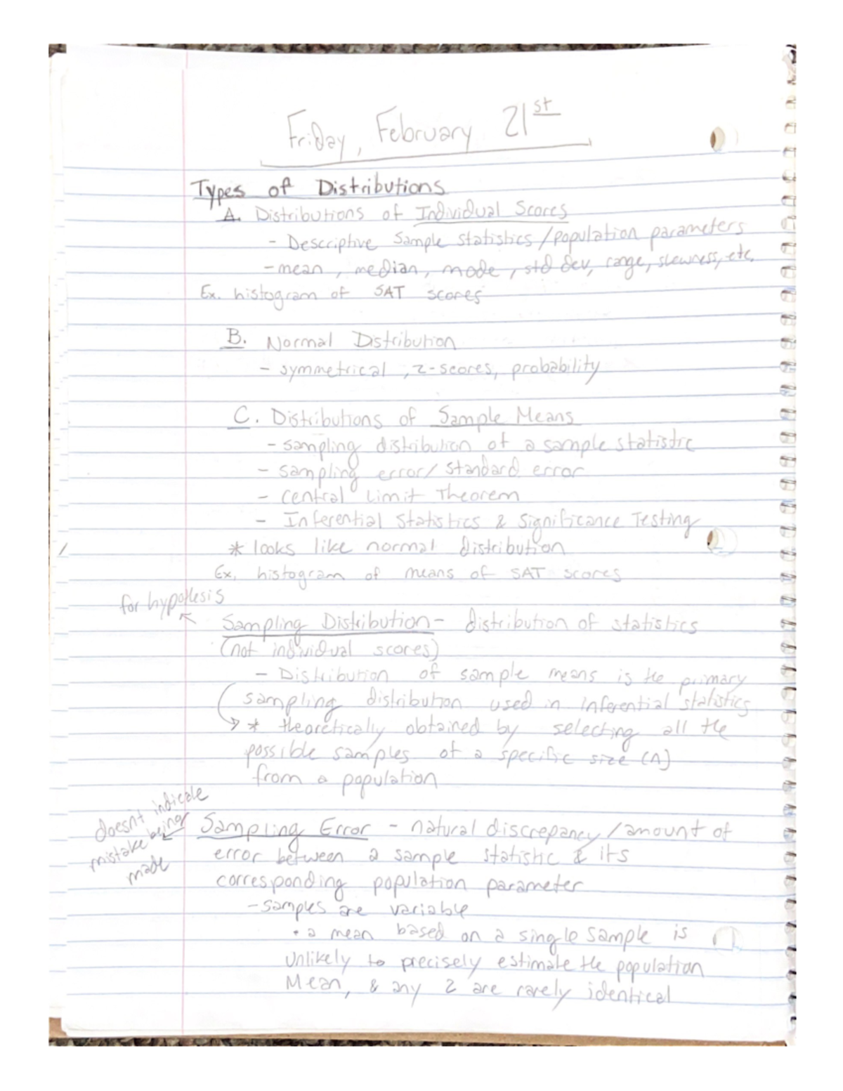 Types of Distributions Notes - PSYC 20700 - Studocu