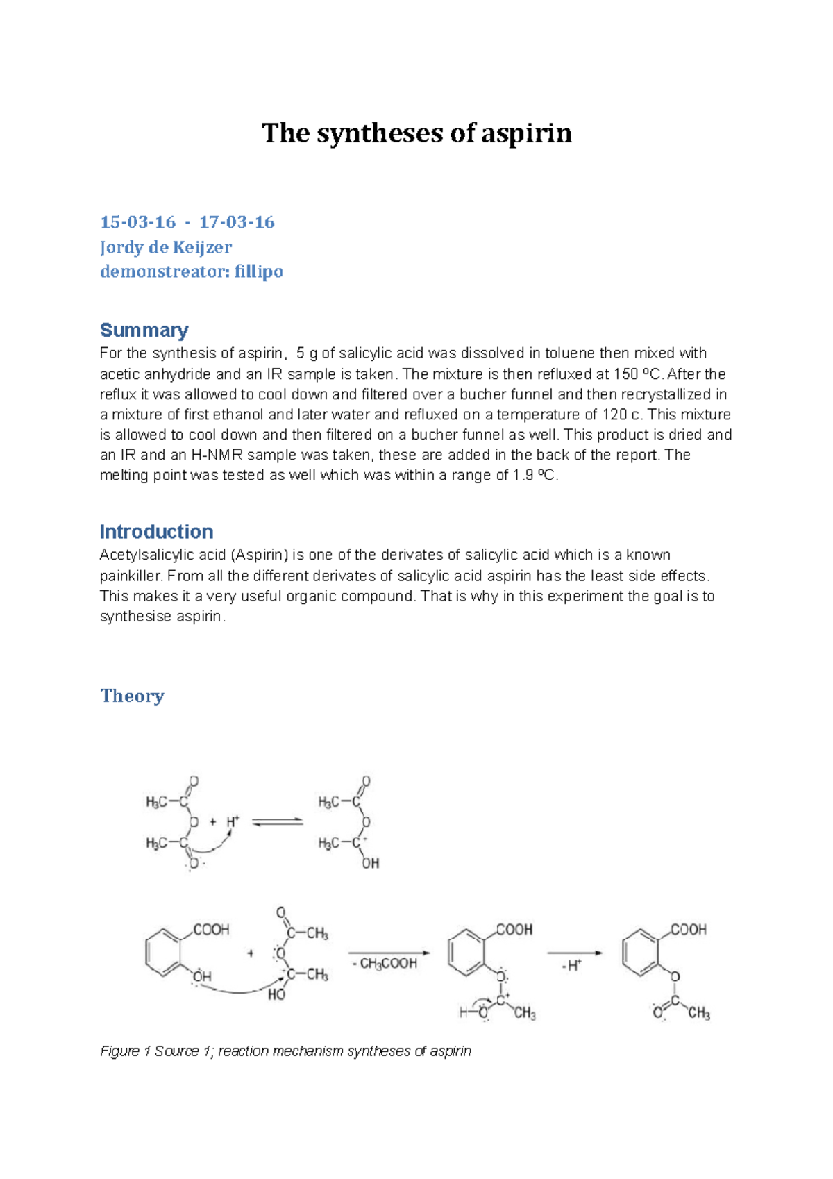 extended essay on aspirin