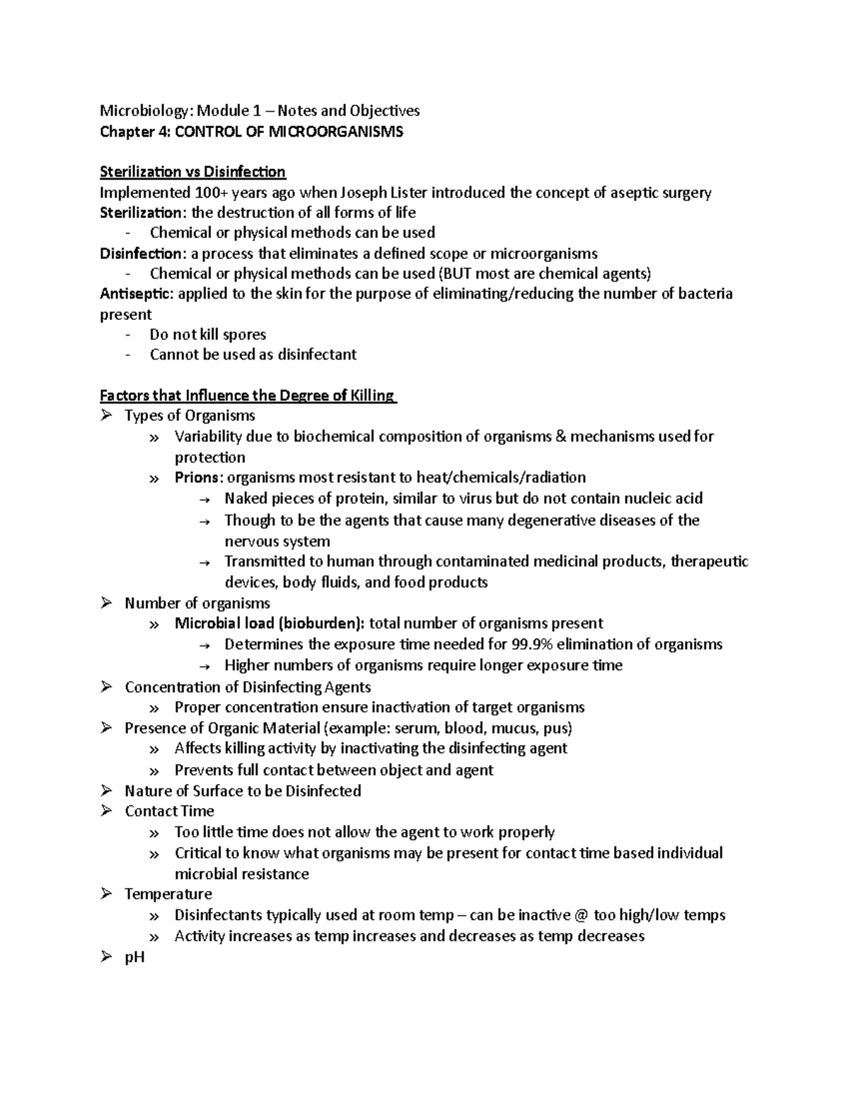 CLS 523 Microbiology Module 1 - Chapter 4 notes - Microbiology: Module ...