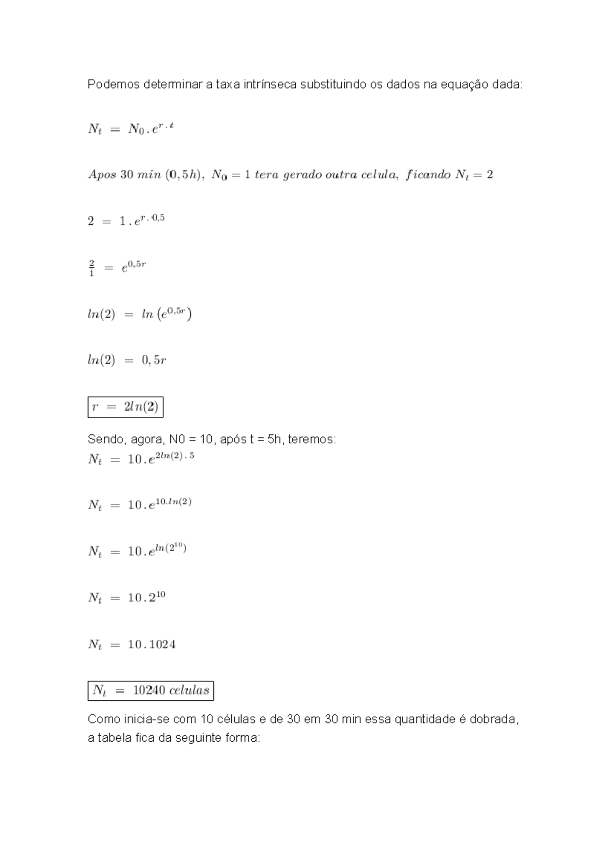 Atividade matematica unidade 3 - Podemos determinar a taxa intrínseca ...