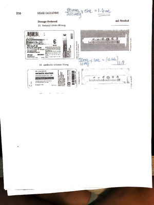 Lpn 6 - IV Calculation worksheet and answers. - LPN 1222 - Studocu