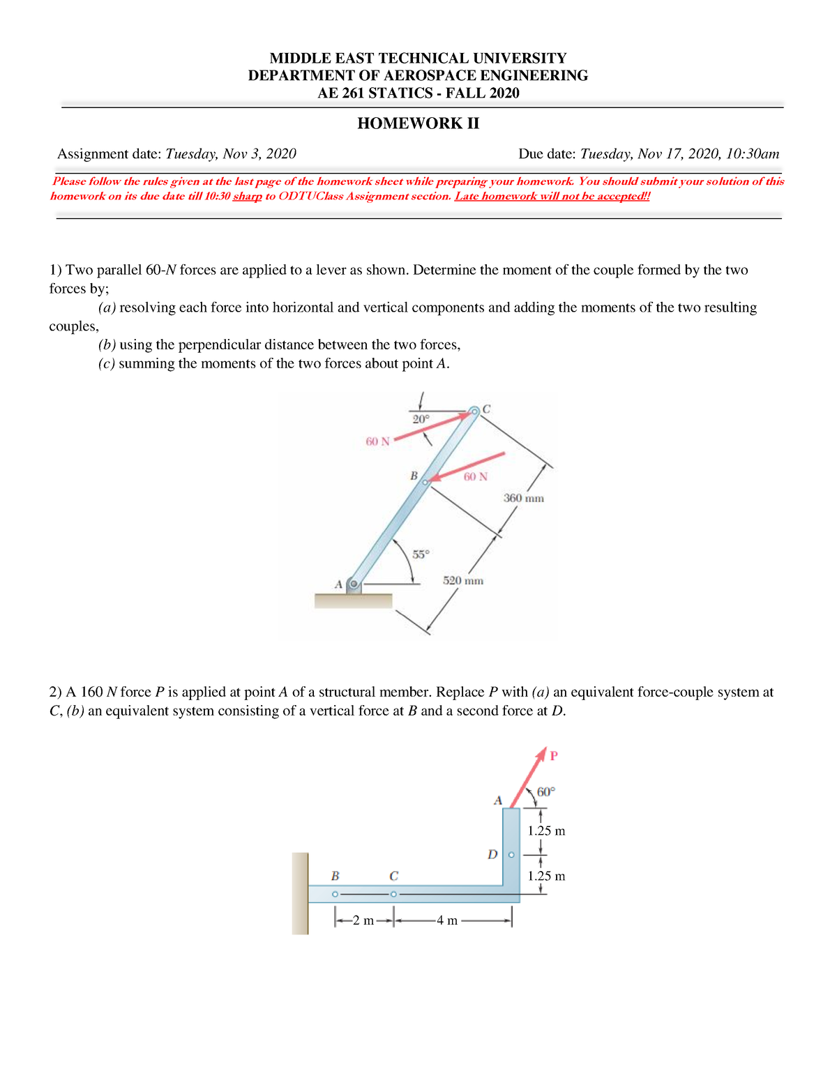 aerospace engineering homework