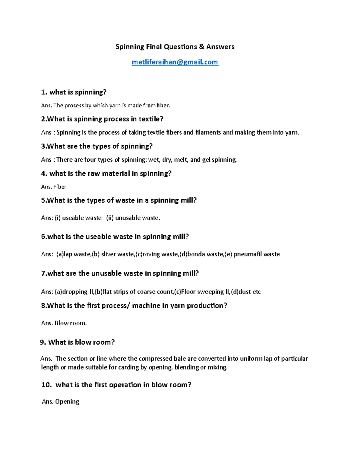 Spinning Final Questions by satex new Spinning Final Questions