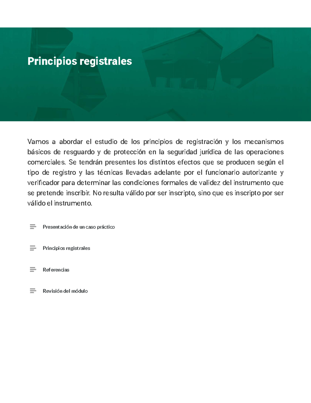 Principios Registrales - Vamos A Abordar El Estudio De Los Principios ...