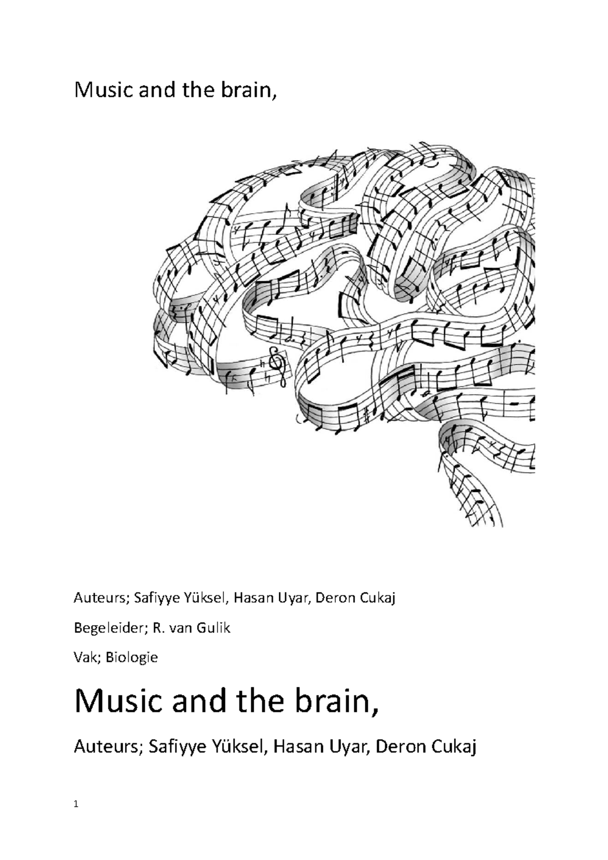 Music in the brain - Pws over wat muziek met je hersenen doet - Music ...