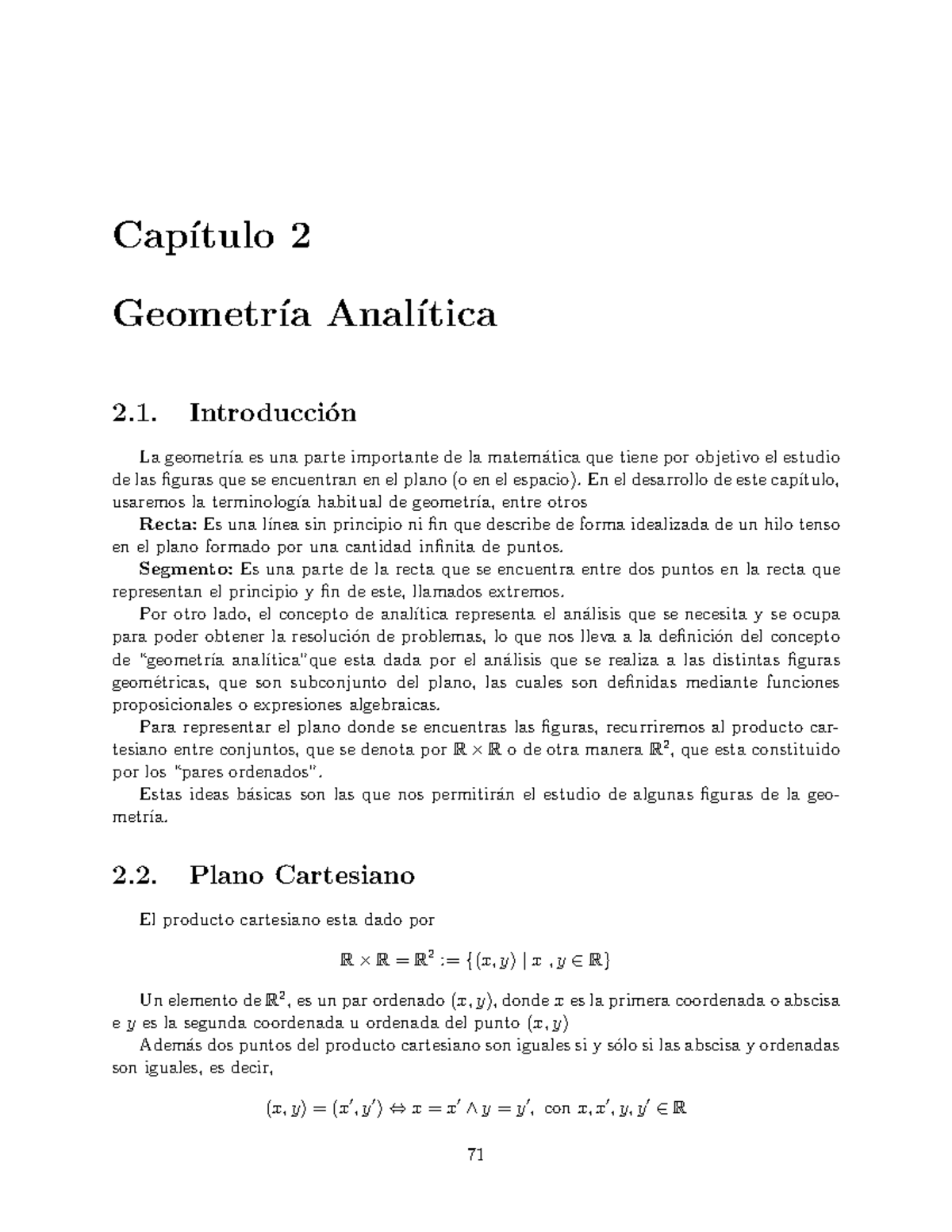 Texto 101-2 - Sirveeee - Cap ́ıtulo 2 Geometr ́ıa Anal ́ıtica 2 ...