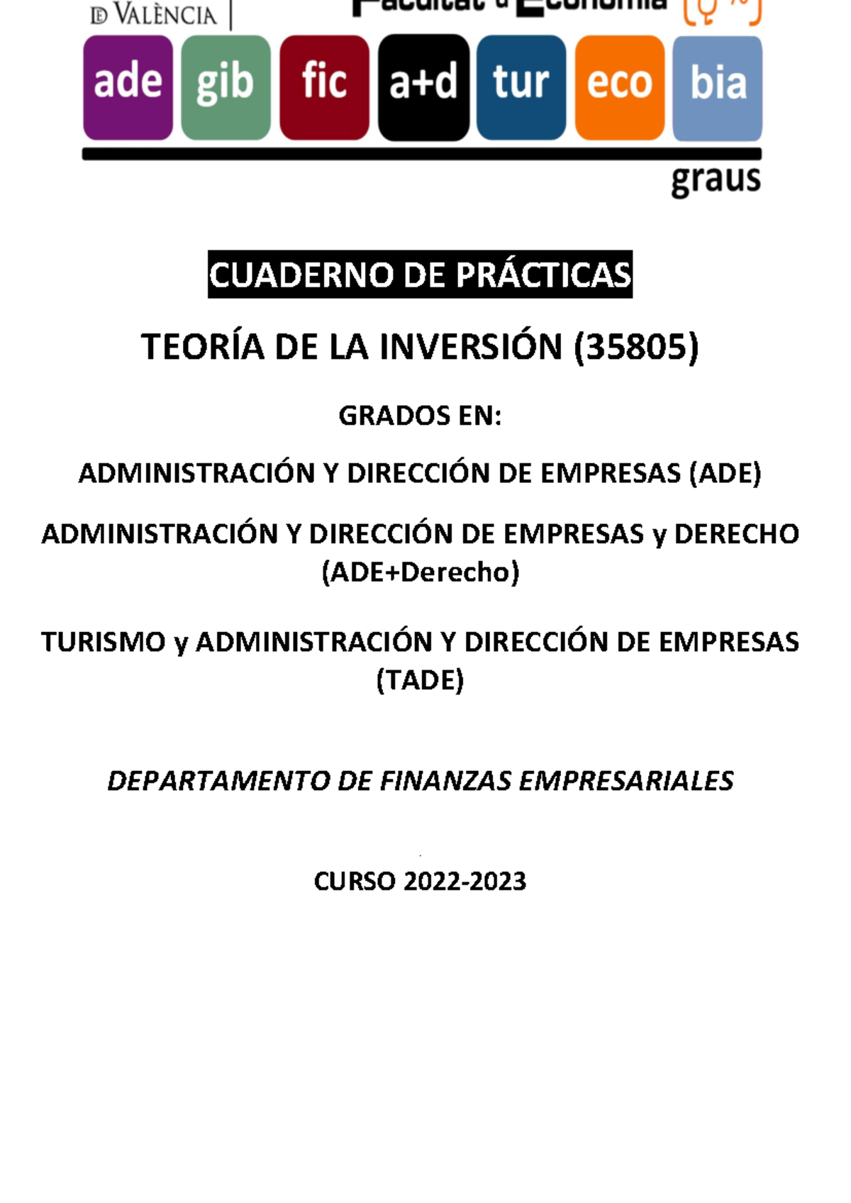 Cuadernillo Practicas TINV 250123 - Cas - CUADERNO DE PRÁCTICAS TEORÍA ...