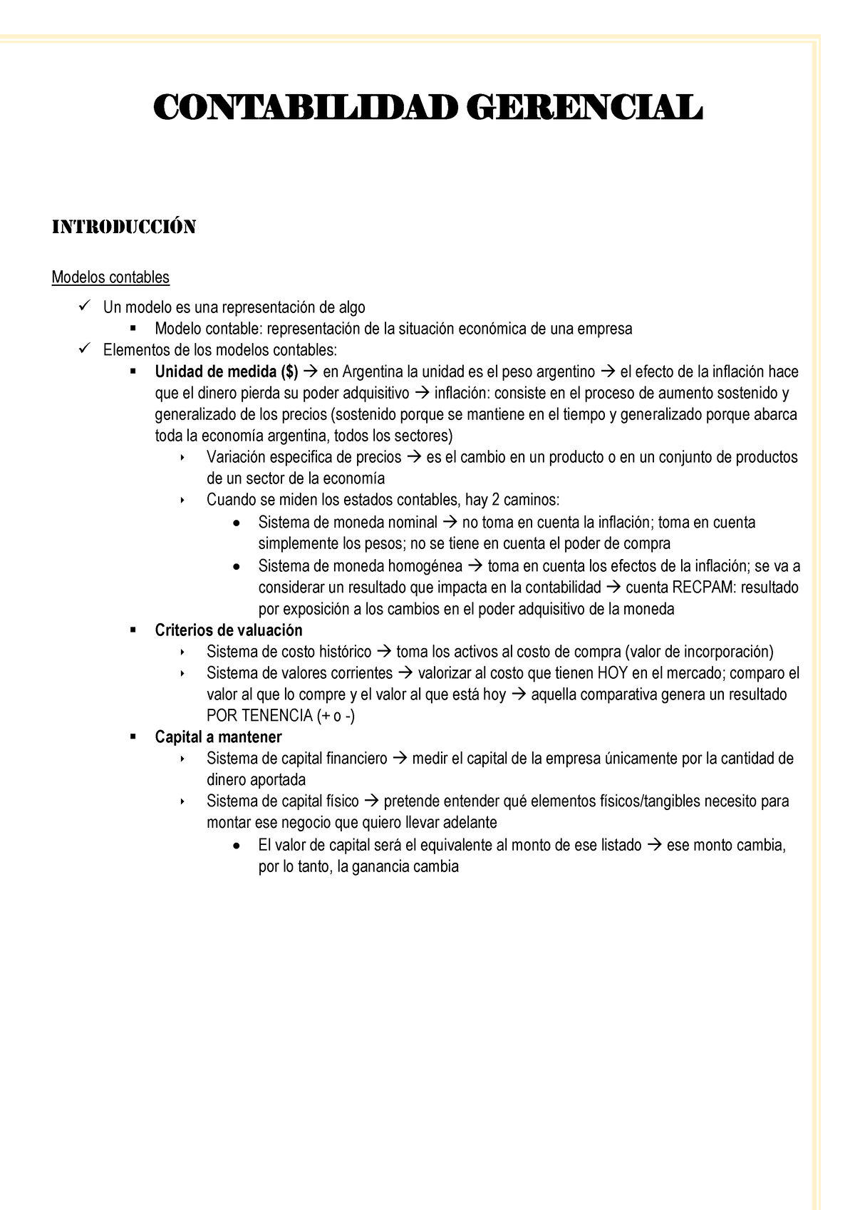 Contabilidad Gerencial Contabilidad Gerencial Introducción Modelos Contables Un Modelo Es Una 6754