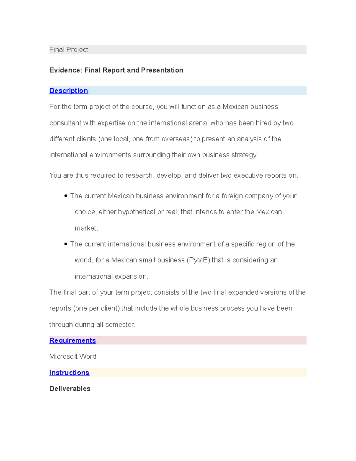 presentation of evidence in project class 12