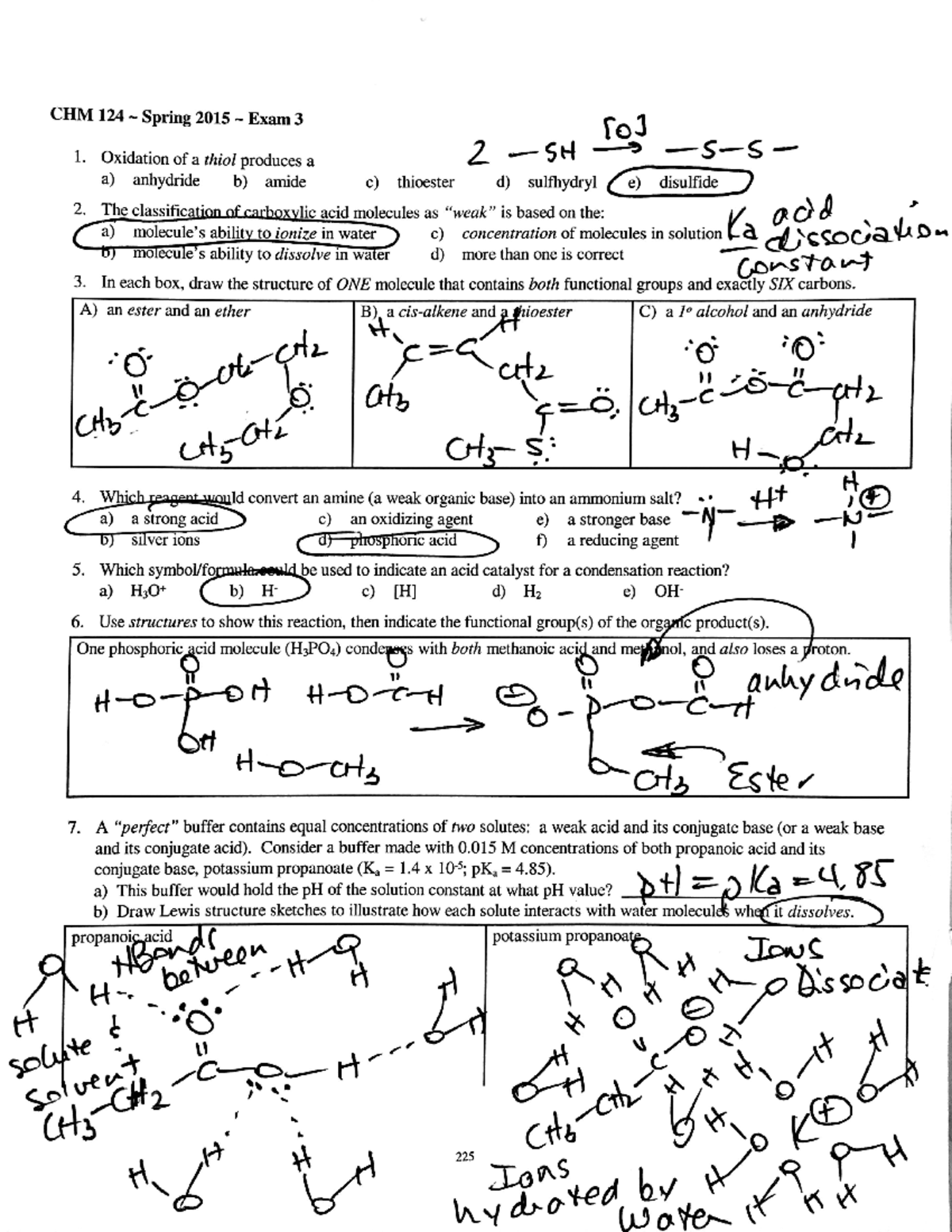 Solutions 124 exam 3 spring 2015 - CHM 124 - Studocu