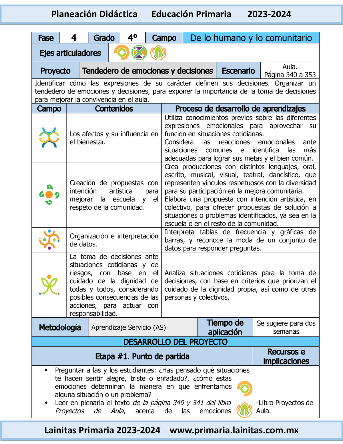 4to Grado Noviembre - 01 Tendedero de emociones y decisiones (2023-2024 ...