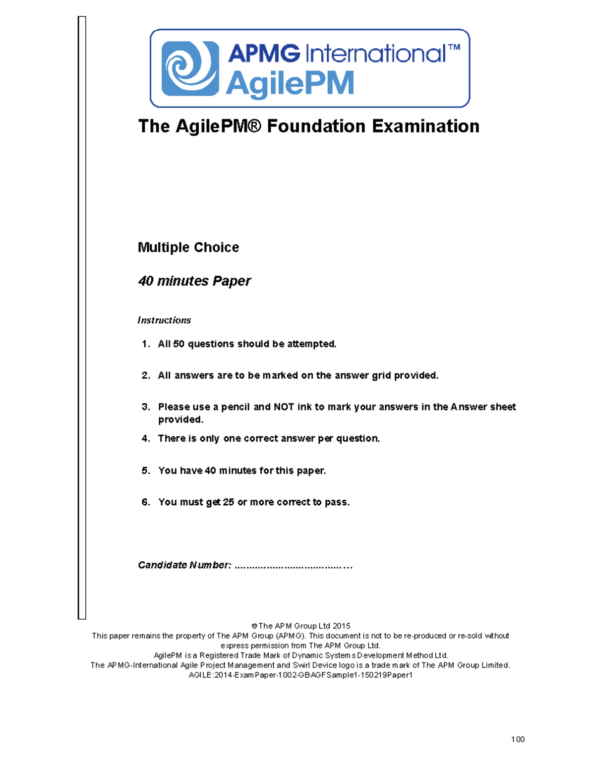 AgilePM-Practitioner Prüfungsübungen