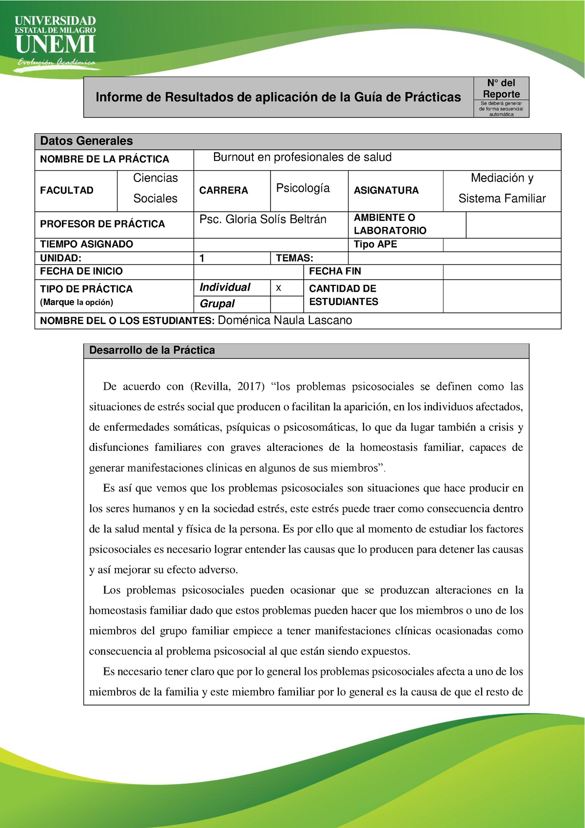 Guia Practica 1 - HOLA - Informe De Resultados De Aplicación De La Guía ...