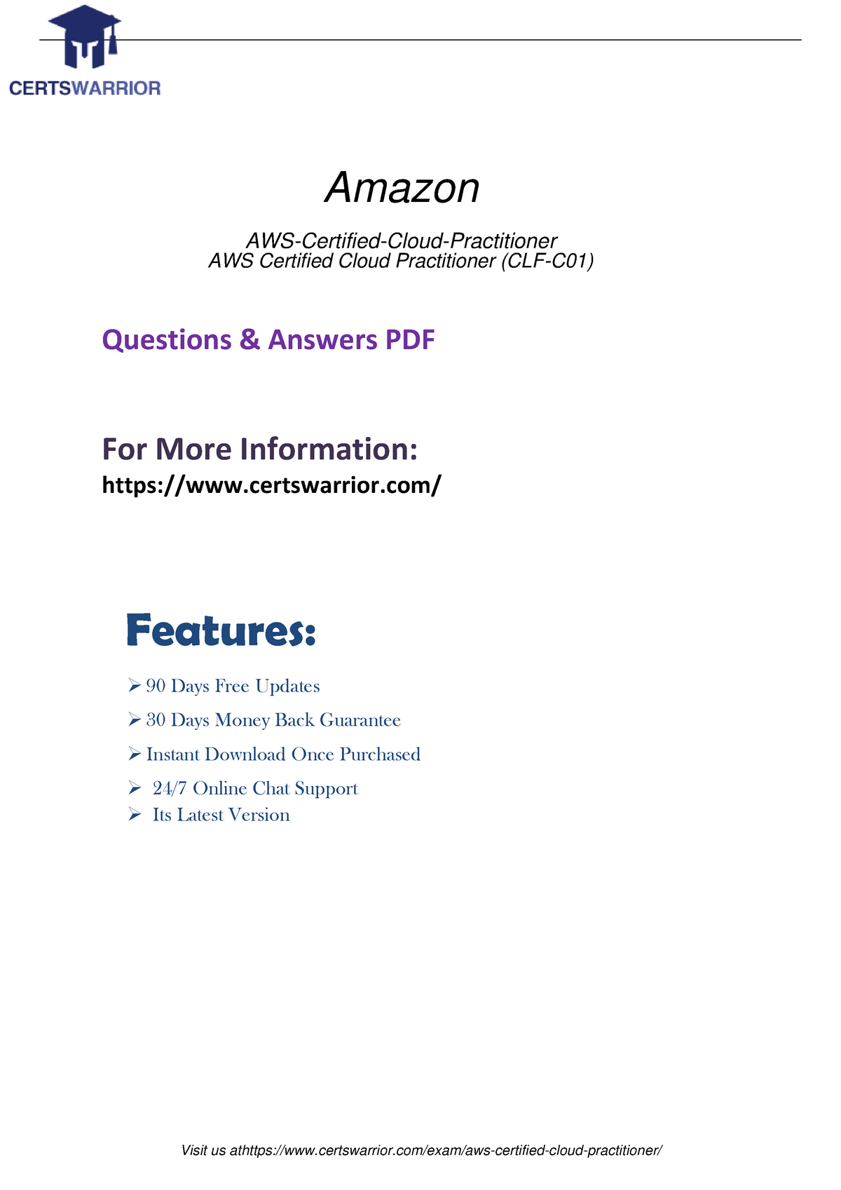 AWS-Certified-Cloud-Practitioner Exams Study Guides Practice 2020 -  Questions & Answers PDF For - Sns-Brigh10