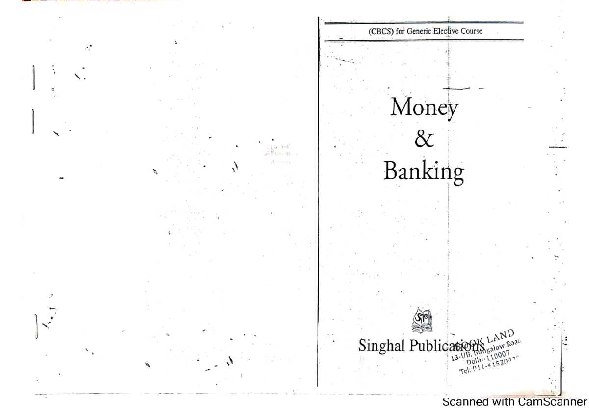 Money and Banking 10 Years hons. Studocu