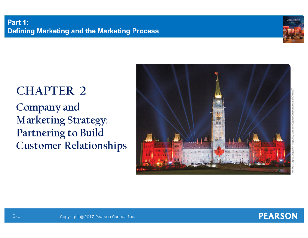 Chapter 2 - Lecture notes 2 - Part 1: Defining Marketing and the ...
