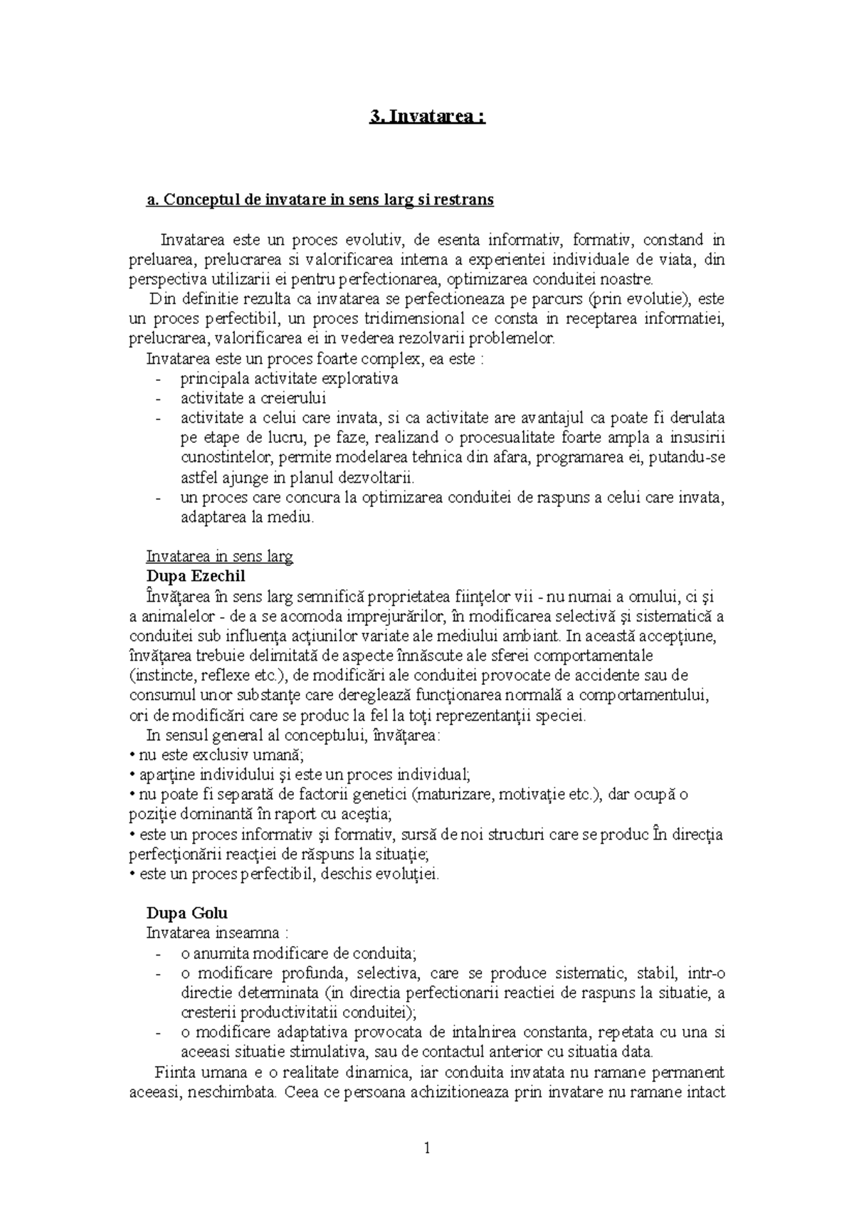 155090333-Invatarea - Învățarea este o activitate fundamentală, alături ...