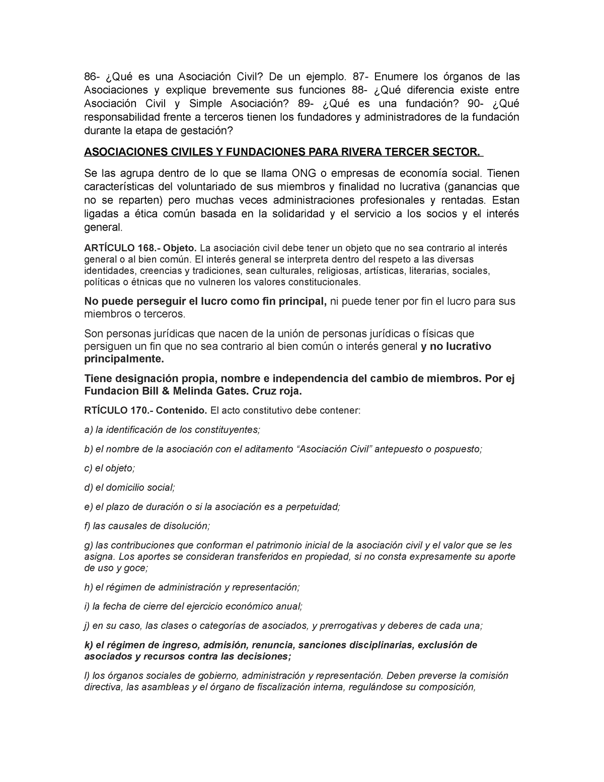 Asociaciones - APUNTE - 86- ¿Qué Es Una Asociación Civil? De Un Ejemplo ...