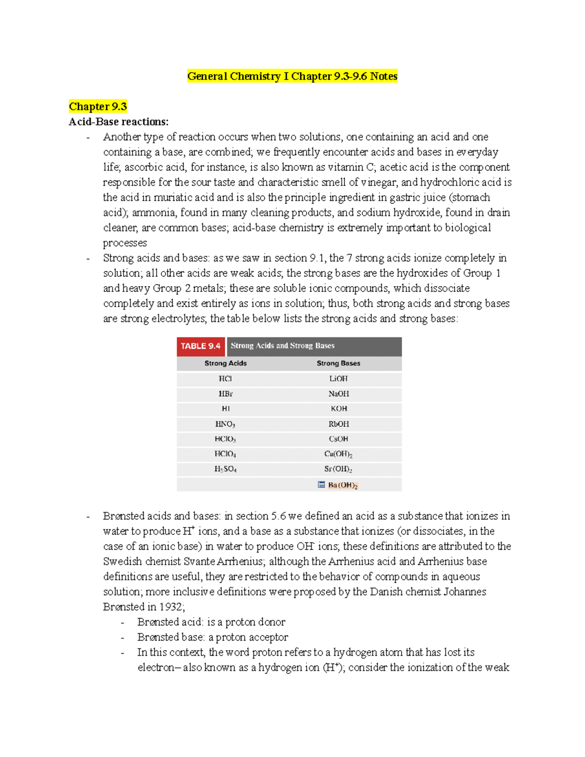 General Chemistry I Chapter 9.3-9.6 Notes - General Chemistry I Chapter ...