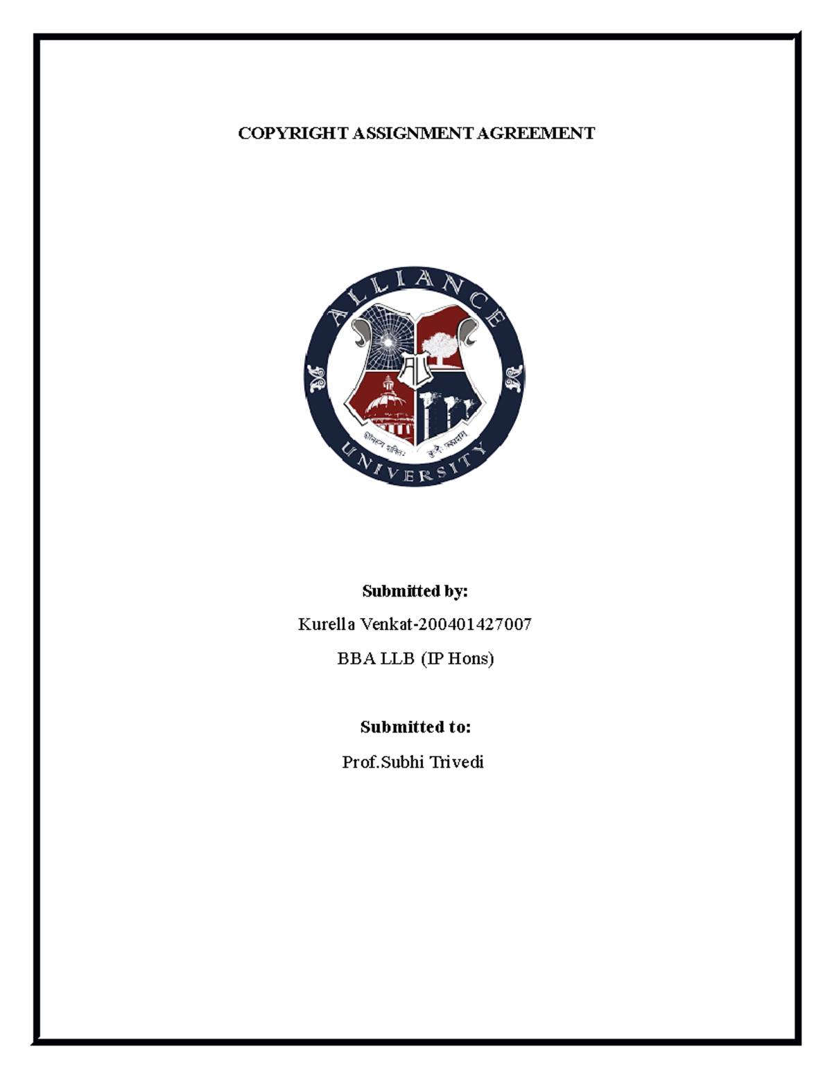 Copyright Assignment DEED- Kurella Venkat - COPYRIGHT ASSIGNMENT ...