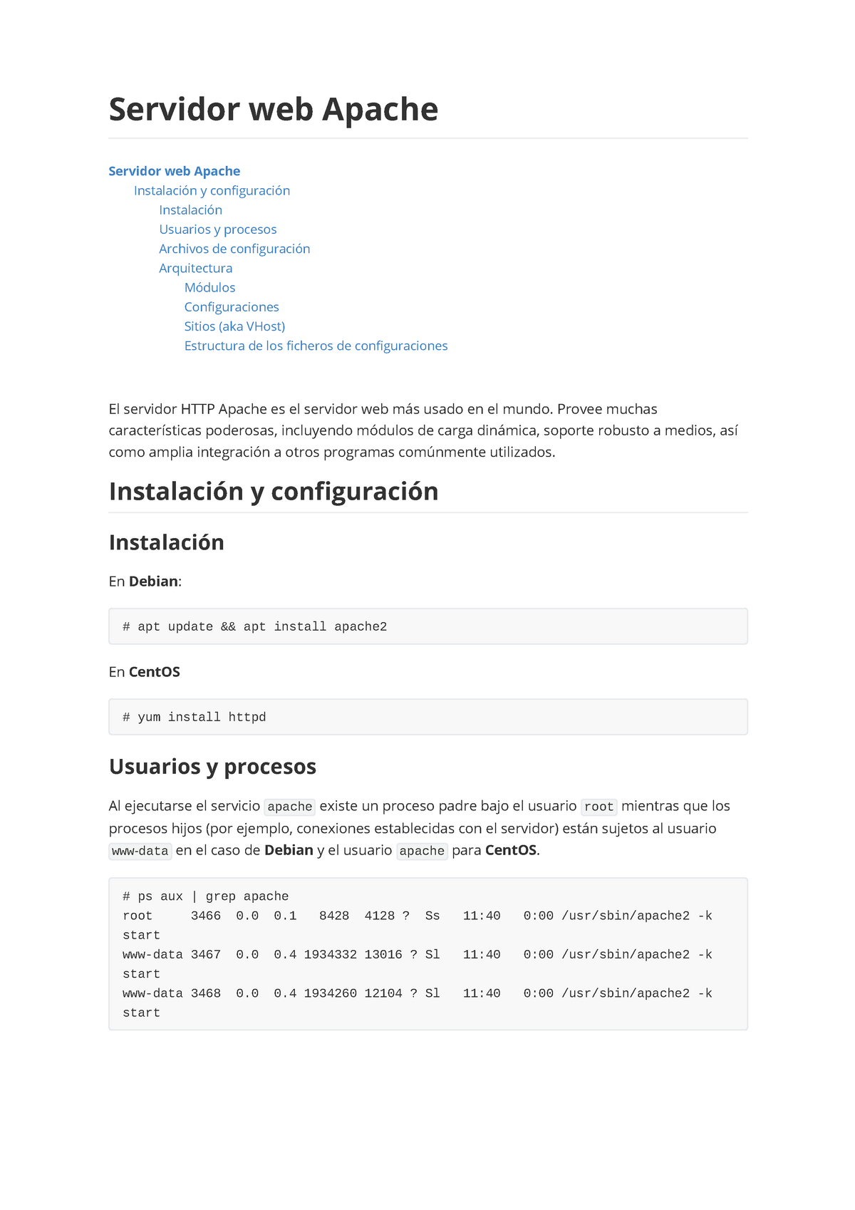 1 Instalacion Y Configuracion De Apache - Servidor Web Apache Servidor ...