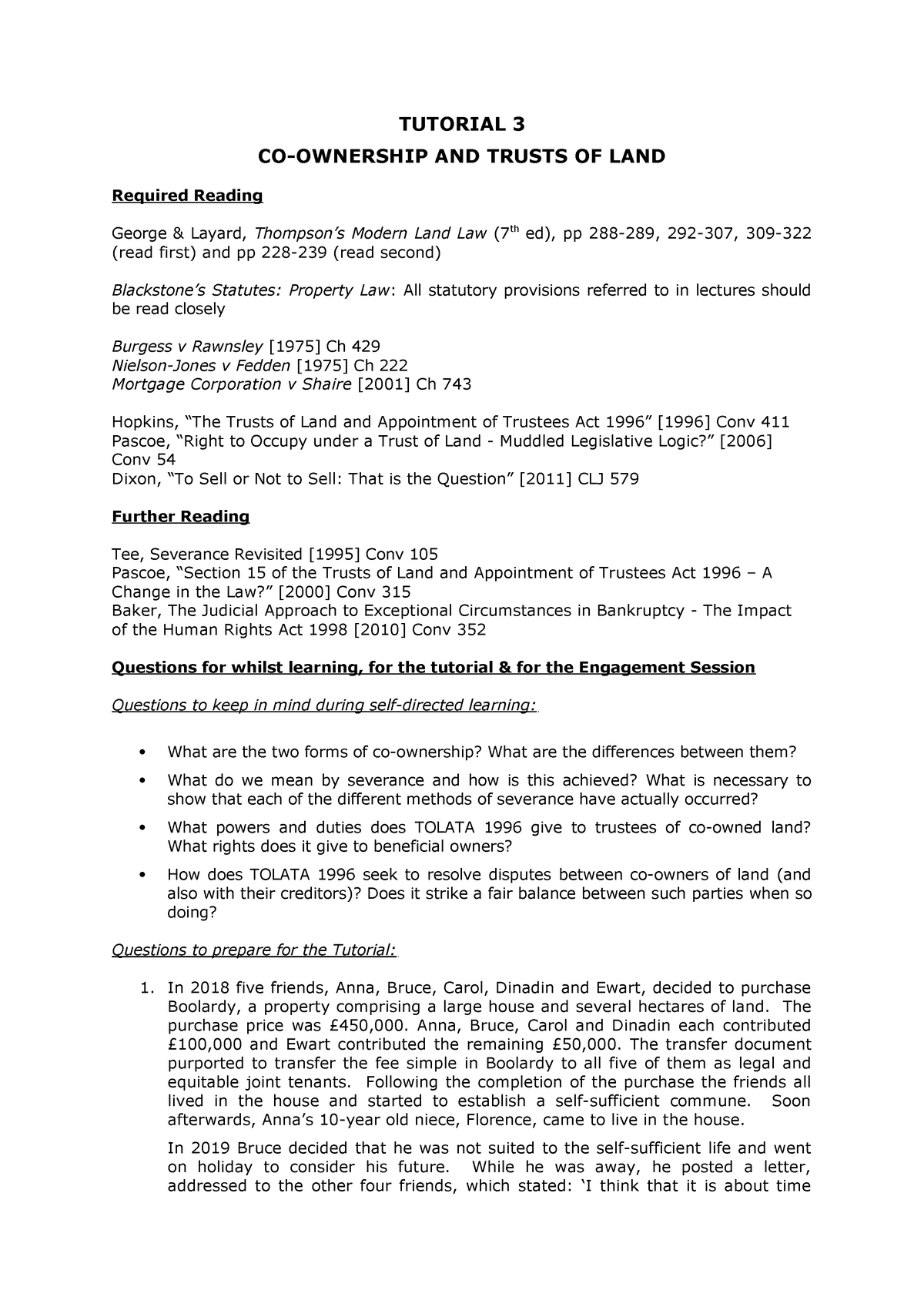 land-law-tutorial-3-reading-list-2022-23-tutorial-3-co-ownership-and