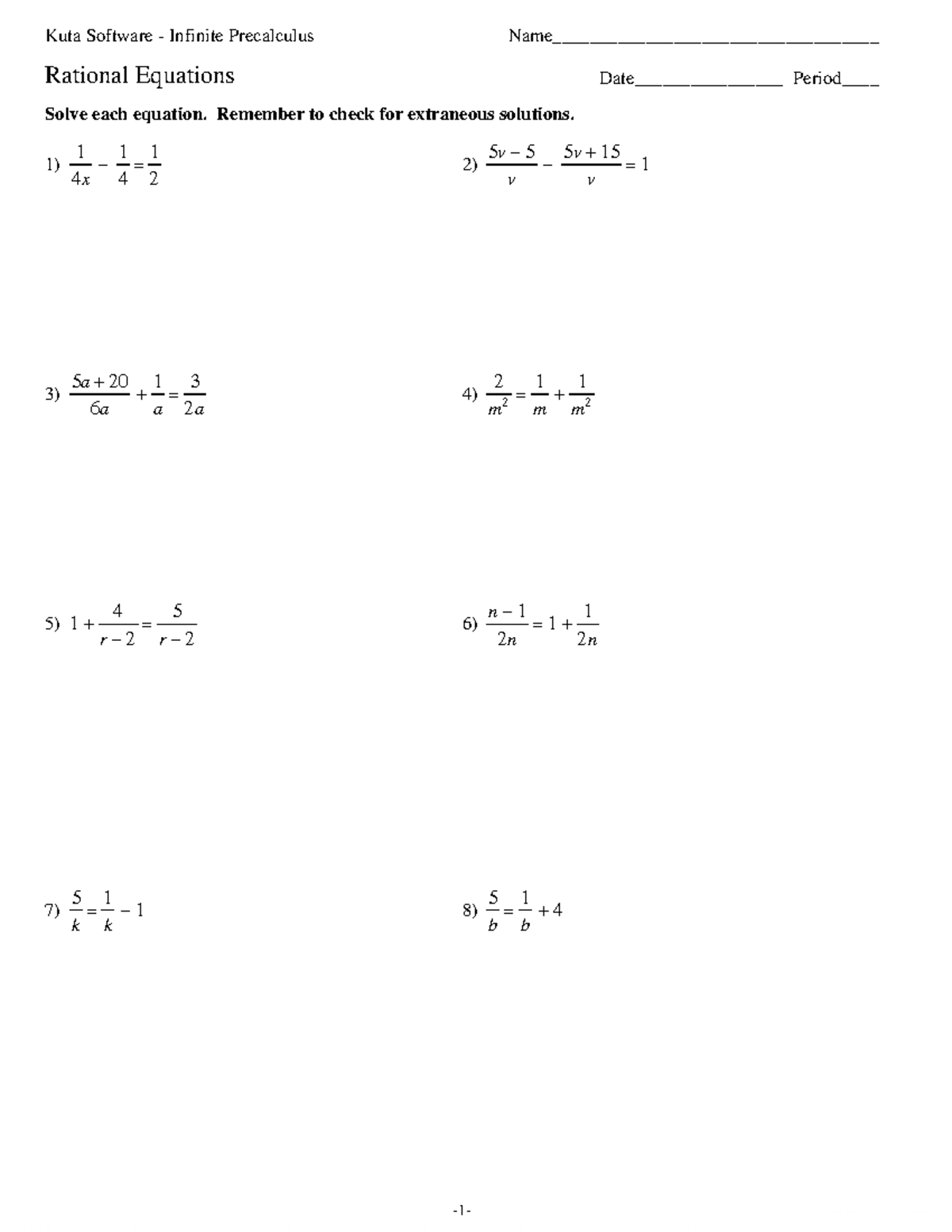 02 - Rational Equations with solution key - bs Administration ...