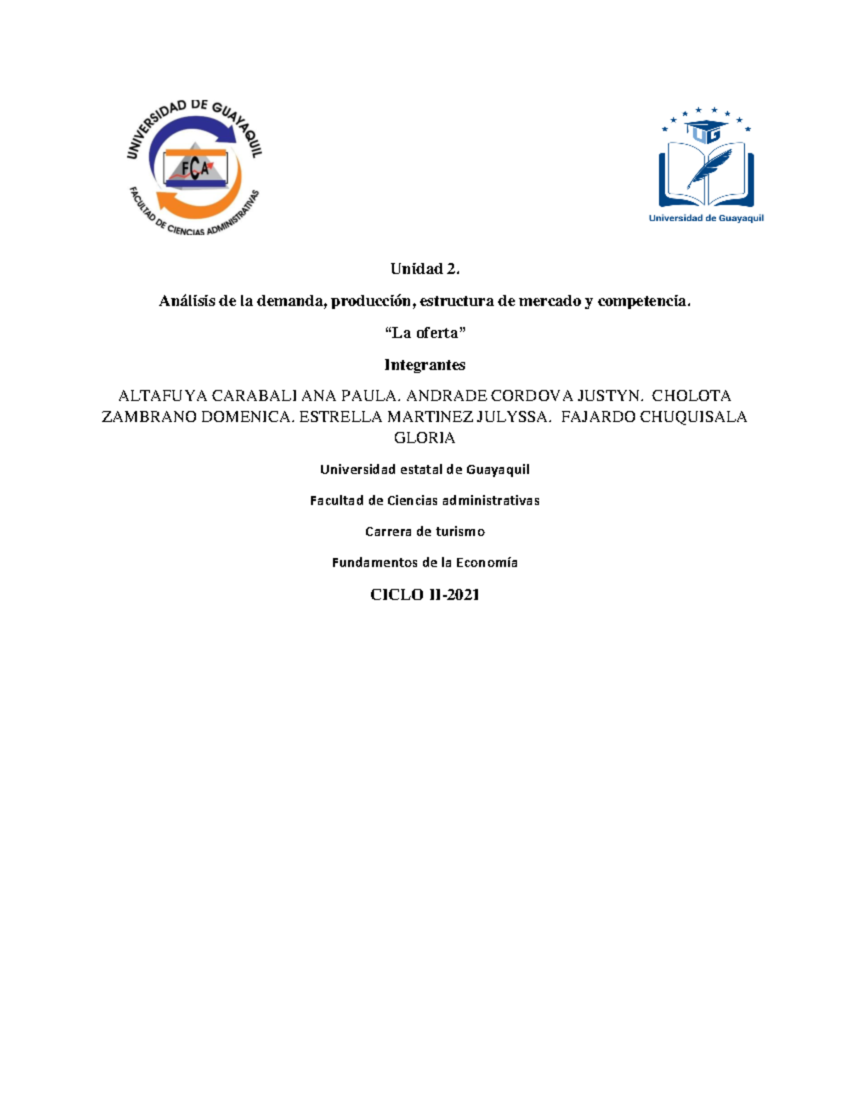 Unidad 2 De Fundamentos De La Economia - Unidad 2. Análisis De La ...