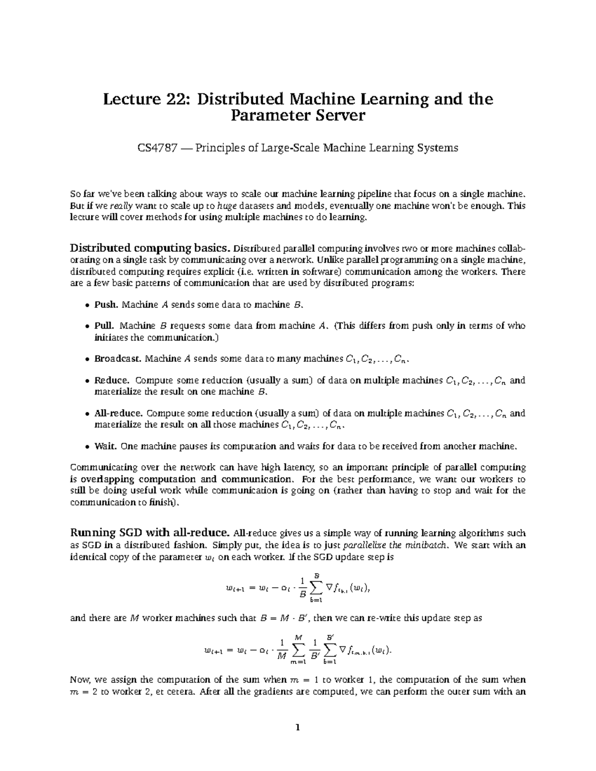 Lecture 22 parameter server Distributed Deep Learning - Nhan - HCMC ...