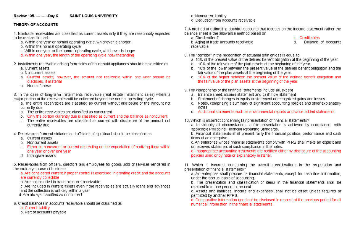 REVIEW ACCOUNTING FINANCIAL - BS in Accountancy - Studocu