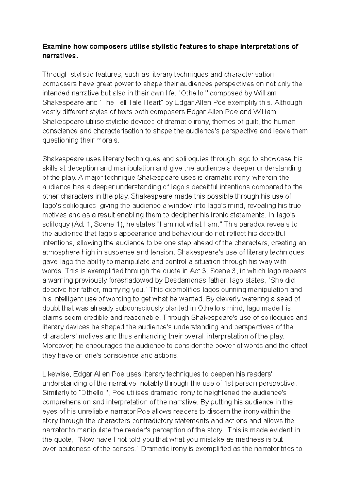 Untitled document - slay - Examine how composers utilise stylistic ...