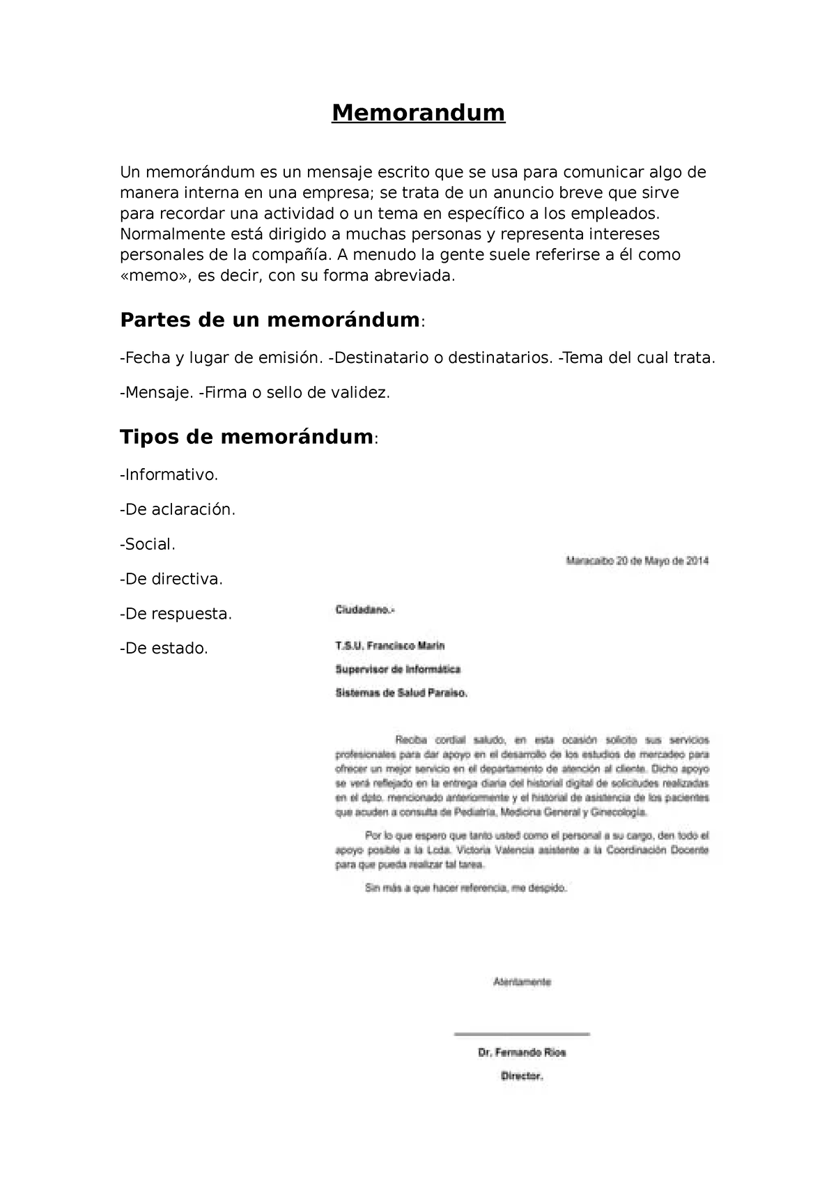 Memorandum Memorandum Un Memorándum Es Un Mensaje Escrito Que Se Usa Para Comunicar Algo De 4484