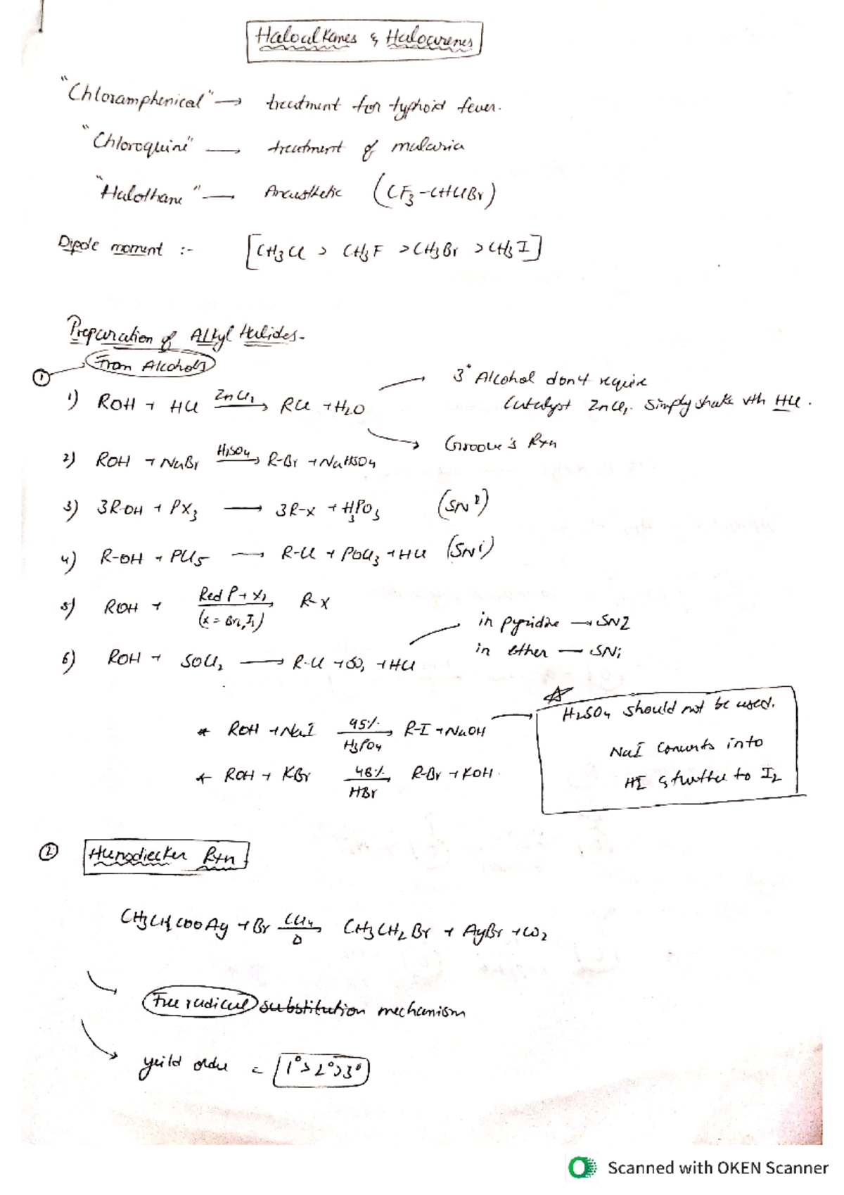 Organic 2ND YEAR Notes - Chemistry SL - Studocu