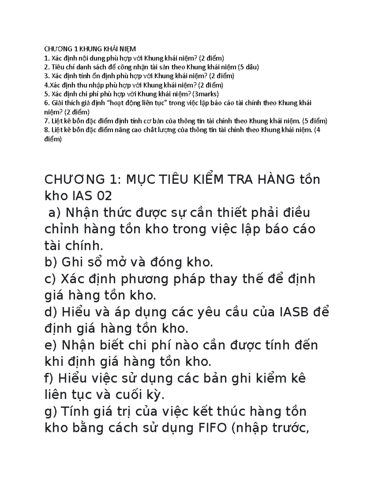 Document 1: Nguyên Lí Kế Toán - CH NG 1 KHUNG KHÁI NI M ƯƠ Ệ Xác đ Nh N ...