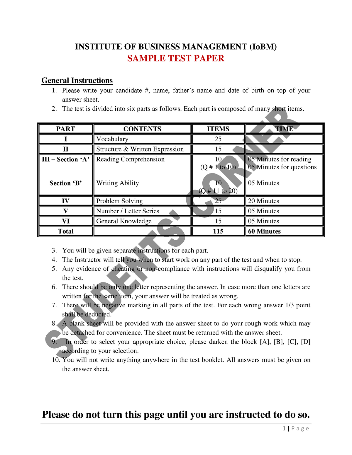 cbm-model-test-papers-institute-of-business-management-iobm-sample-test-paper-general