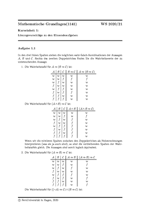 Mathe Grundlagen Leseprobe - Prof. Dr. Luise Unger Kurs 01141 ...