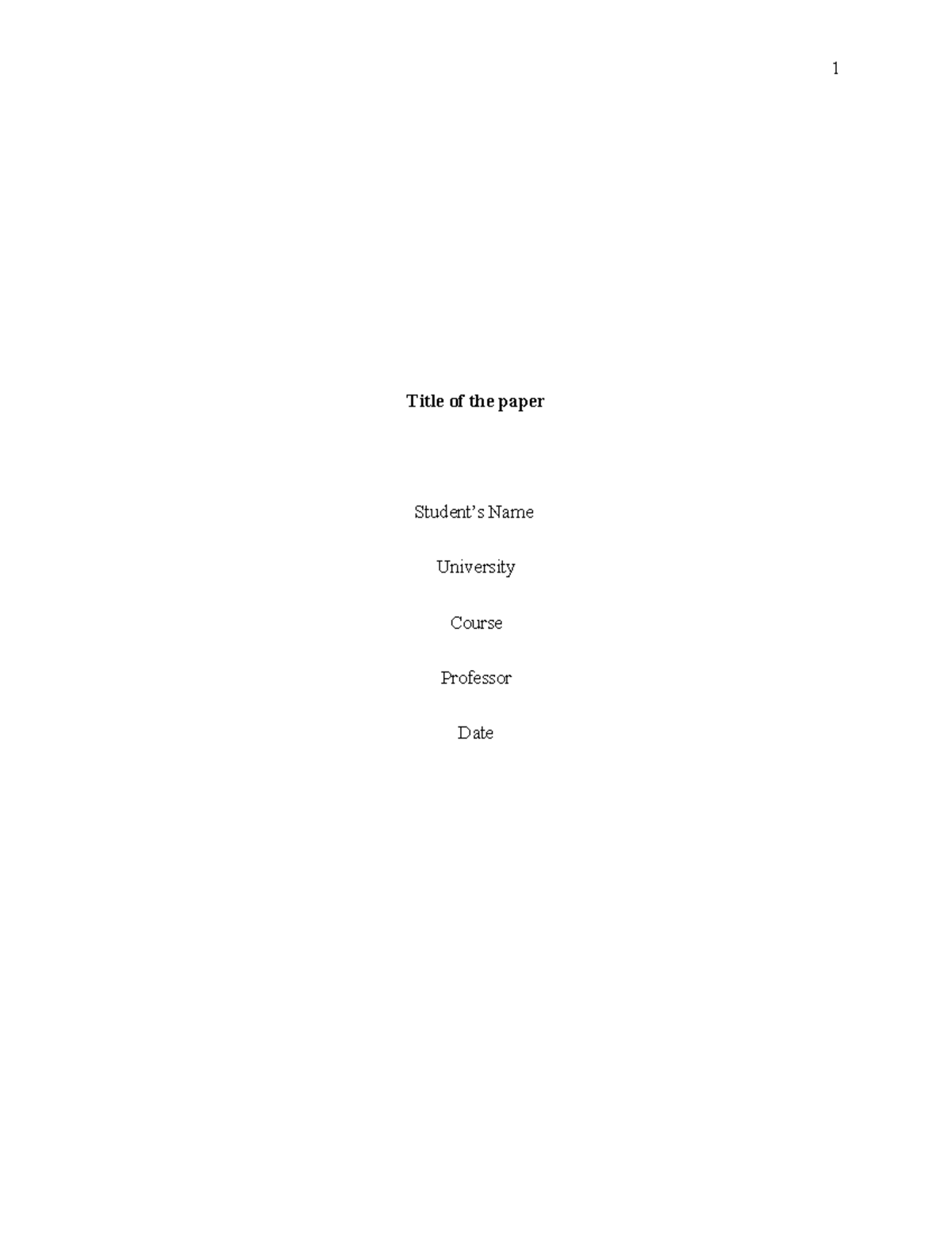 Interview Work - Title of the paper Student’s Name University Course ...