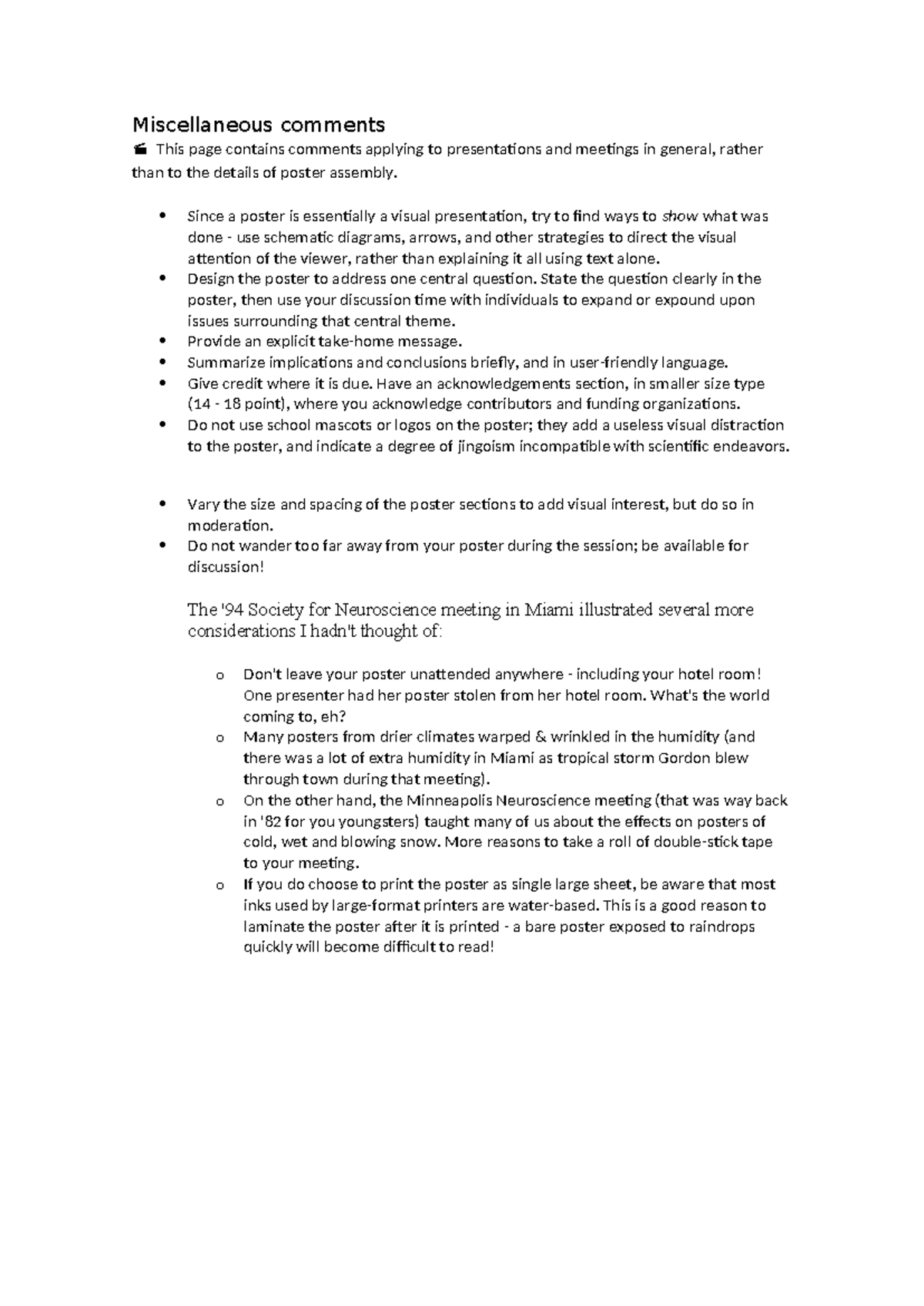 Documento - Miscellaneous comments This page contains comments applying ...