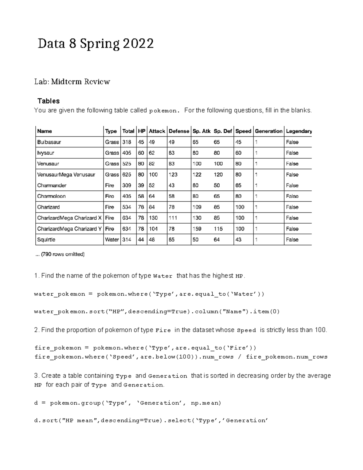 Midterm Review Worksheet - Data 8 Spring 2022 Lab: Midterm Review ...