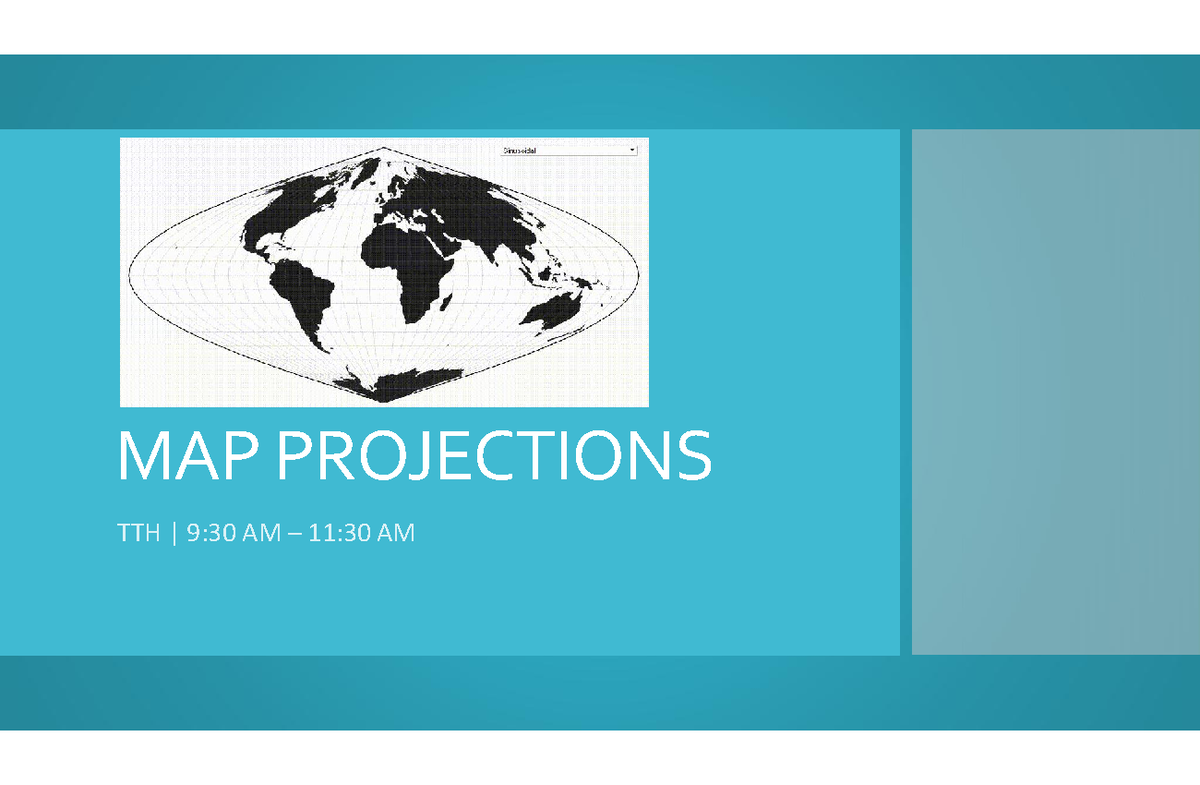 MAP- Projections - Lecture notes 2 - Gis And Remote Sensing With Lab ...