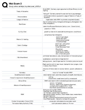 Hist 1302 - Exam 3 Notes= Final - Hist Exam 3 Notes = FINAL Cold War ...