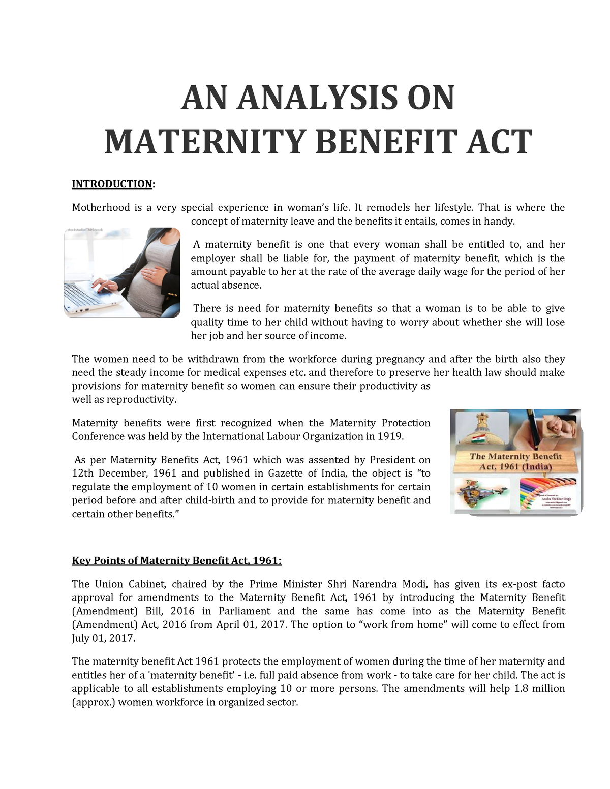 case study on maternity benefit act