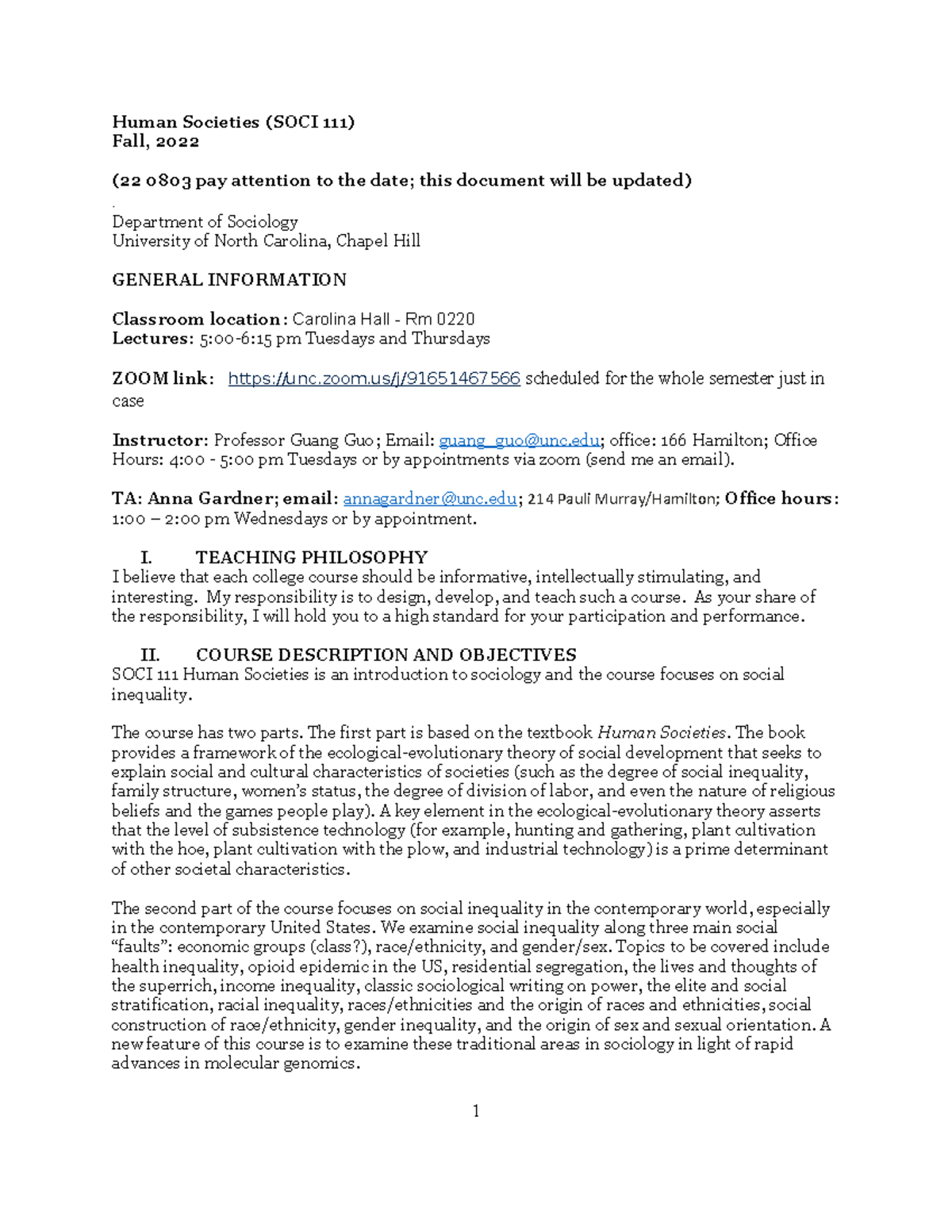 22 0803 Fall SOC 111 Human Society - Human Societies (SOCI 111) Fall ...