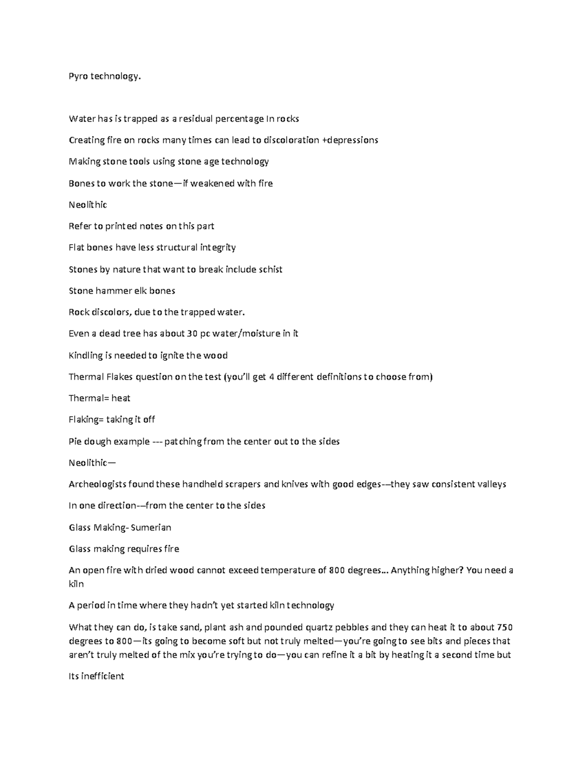 Pyrotechnology - N.A - Pyro technology. Water has is trapped as a ...