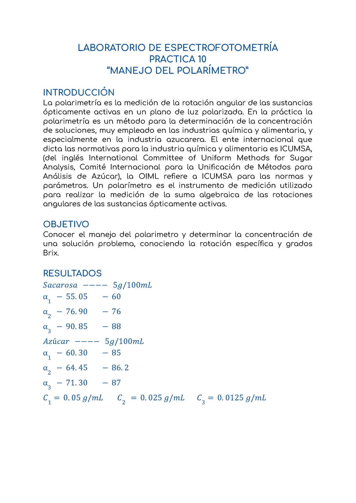 Práctica Porlarimetria Lab Espectro Laboratorio De