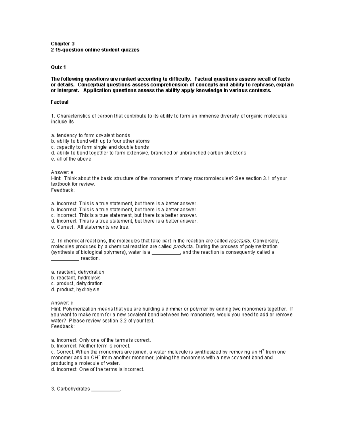 Ch 3 Practice Questions - Chapter 3 2 15-question online student ...