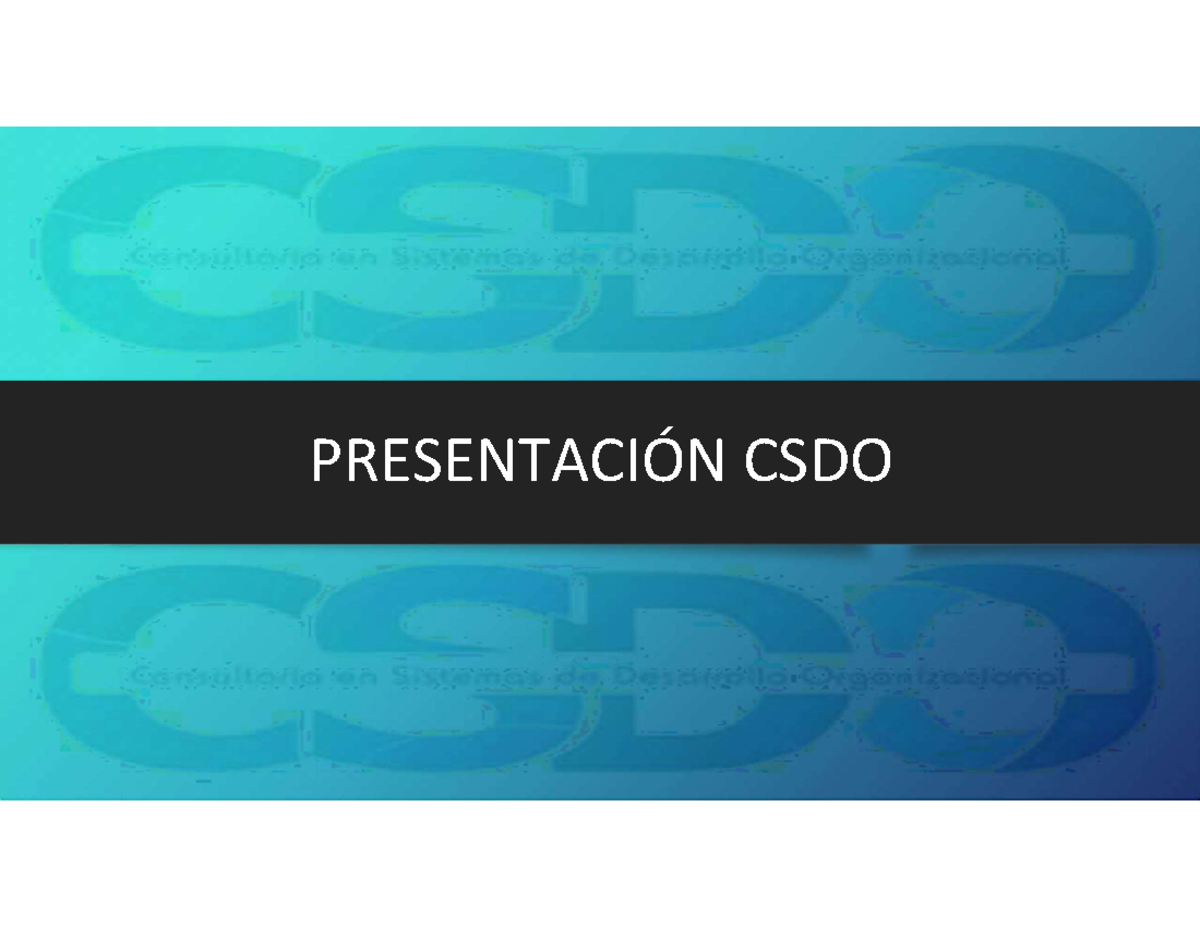 Presentación DE Servicios CSDO- General - PRESENTACIÓNPRESENTACIÓN ...