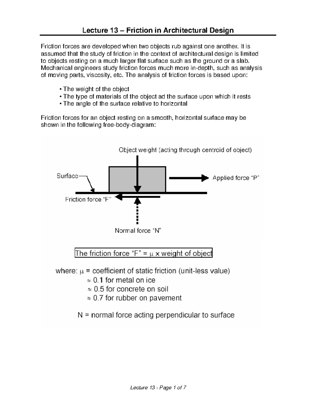 Physics : Friction In Architectural Design - Friction Is An Important ...